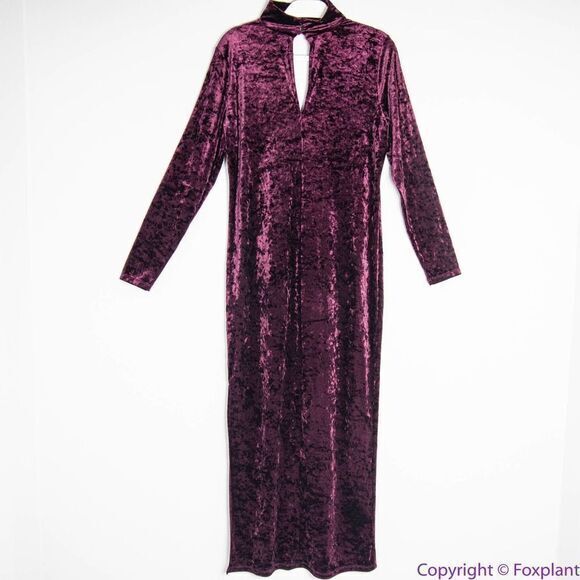 NEW Eloquii Velvet Pickled Beet Cut Out‎ Long Sleeve Dress, 16 - Picture 6 of 16